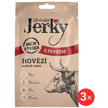 

Jihočeské Jerky Hovězí s pepřem 3 x 20 g