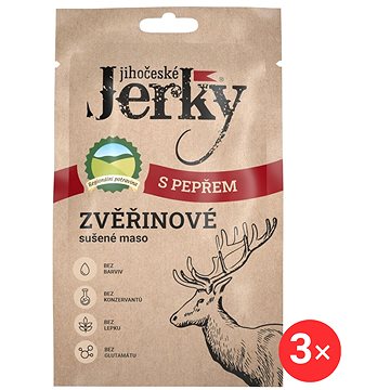 

Jihočeské Jerky Zvěřinové s pepřem 3 x 20 g