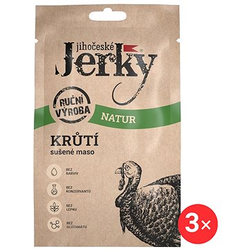 

Jihočeské Jerky Krůtí natur 3 x 20 g