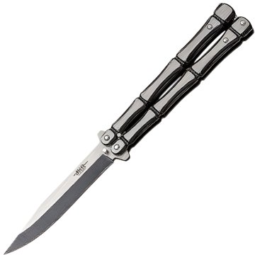 

JKR Motýlek ocel 10 cm, černo - stříbrný
