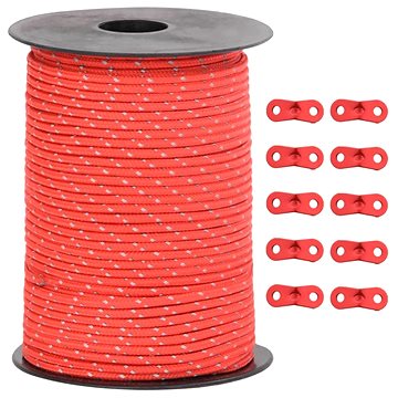 

Shumee Stanové lanko s reflexními proužky a napínáky 50 m 3 mm, 4008119