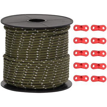 

Shumee Stanové lanko s reflexními proužky a napínáky 50 m 4 mm, 4008123