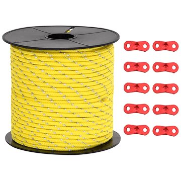

Shumee Stanové lanko s reflexními proužky a napínáky 50 m 4 mm, 4008126