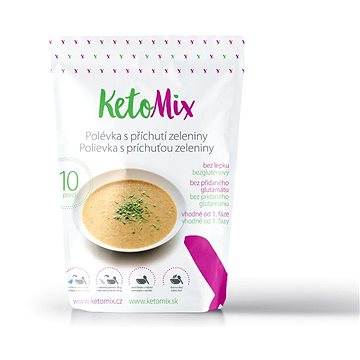 KetoMix Proteinová polévka 300 g (10 porcí) - s příchutí zeleniny - Trvanlivé jídlo