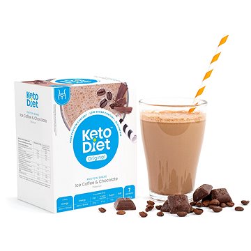 KetoDiet proteinová ledová káva s čokoládovou příchutí (7 porcí) - Trvanlivé jídlo