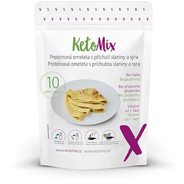 KetoMix Proteinová omeleta 250 g (10 porcí) - se sýrovou příchutí - Trvanlivé jídlo