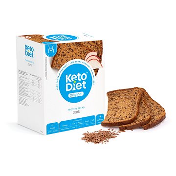 KetoDiet Proteinový chléb  - tmavý (7 porcí) - Ketodieta