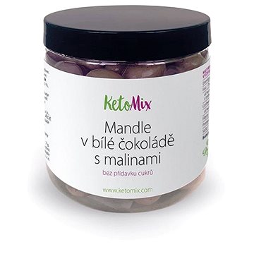

KetoMix Mandle v bílé čokoládě s malinami 160 g