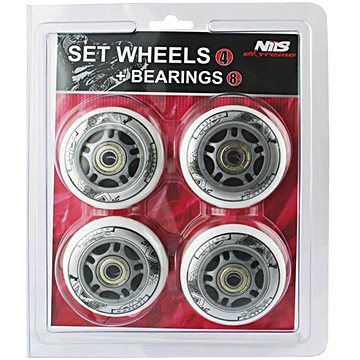 

NILS EXTREME Sestava bílých PU koleček 84 × 24 + ložiska ABEC7