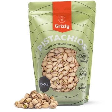 

GRIZLY Pistácie pražené solené Jumbo 1000 g