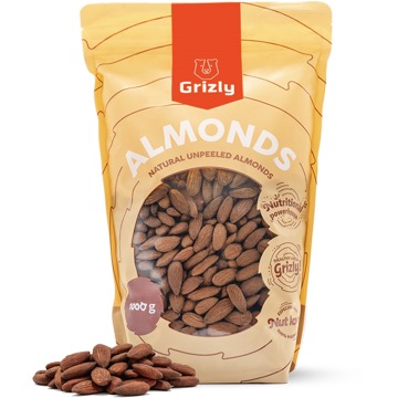 

GRIZLY Mandle Natural neloupané 1000 g