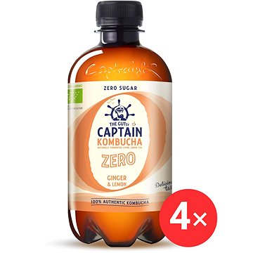 

Captain Kombucha ZERO Zázvor, citron 4 x 400 ml