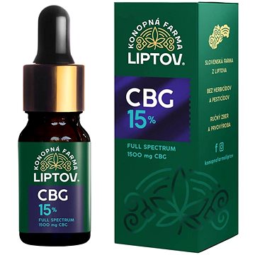 

Konopná farma Liptov - CBG olej 15 % full spectrum