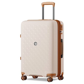 KONO 2594 Kufr spinner rozšiřitelný, 76 cm, béžový/hnědý