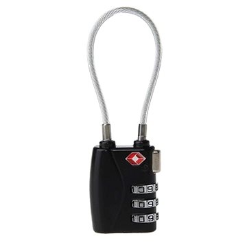 

Kufryplus TSA zámek s lankem TL211 černý