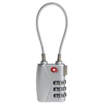 

Kufryplus TSA zámek s lankem TL213 stříbrný