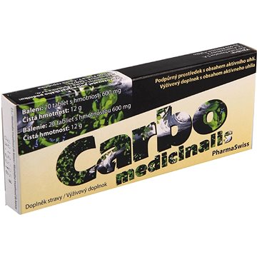 

PharmaSwiss Carbo medicinalis 20 tablet
