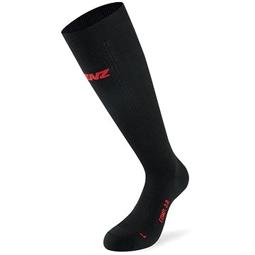 Lenz Compression socks 2.0 Merino, 10 černá S - Lyžařské ponožky