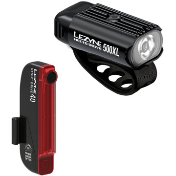 

Lezyne Hecto Drive 500XL / Stick+ Drive Pair / Black / Black