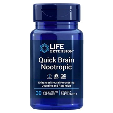 

Life Extension Quick Brain Nootropic, 30 kapslí