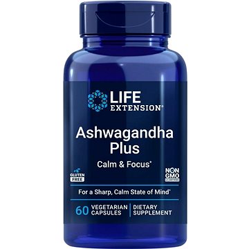 

Life Extension Ashwagandha Plus Calm & Focus, 60 kapslí