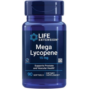 

Life Extension Mega Lycopene 15 mg, lykopen, 90 kapslí