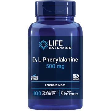 

Life Extension, D, L-Phenylalanine, 500 mg, 100 vegan kapslí