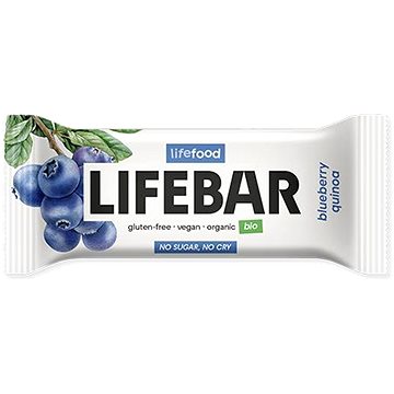 

LIFEFOOD LIFEBAR tyčinka borůvková s quinoou RAW BIO 40 g