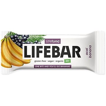 

LIFEFOOD LIFEBAR tyčinka acai s banánem RAW BIO 40 g