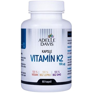 

Adelle Davis Vitamín K2 (MK-7) 100 mcg, 60 kapslí