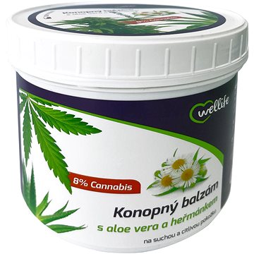 

Wellife Konopný balzám s aloe vera a heřmánkem 500 ml