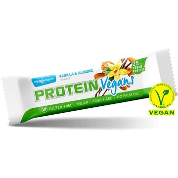 MaxSport Protein Vegans 40g, vanilka a mandle - Proteinová tyčinka