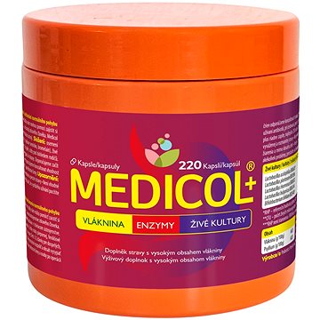 

MEDICOL PLUS Vláknina + enzymy + živé kultury cps. 220
