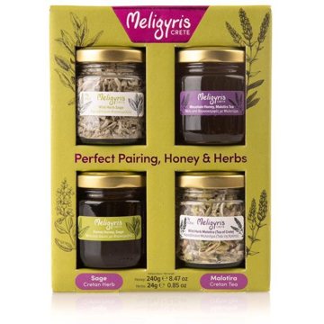 

Meligyris Medová dárková kazeta "Bylinky a med" 270 g