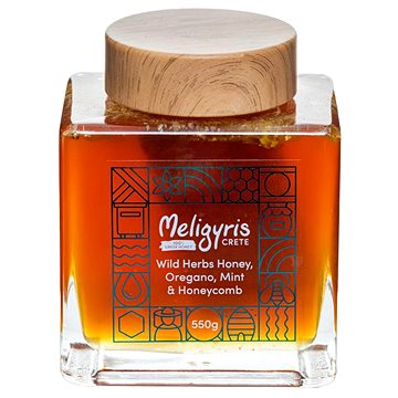 

Meligyris Řecký květový med "Oregano+Máta", s jedlou pláství 550 g