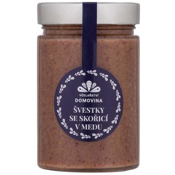 

Včelařství Domovina Švestky se skořicí v medu 380 g