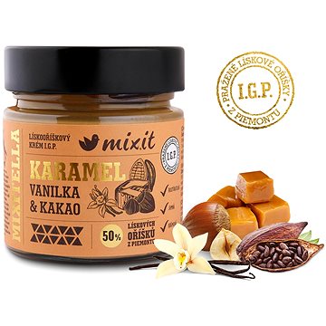 

Mixitella Premium - Lískový oříšek z Piemontu s karamelem 200g