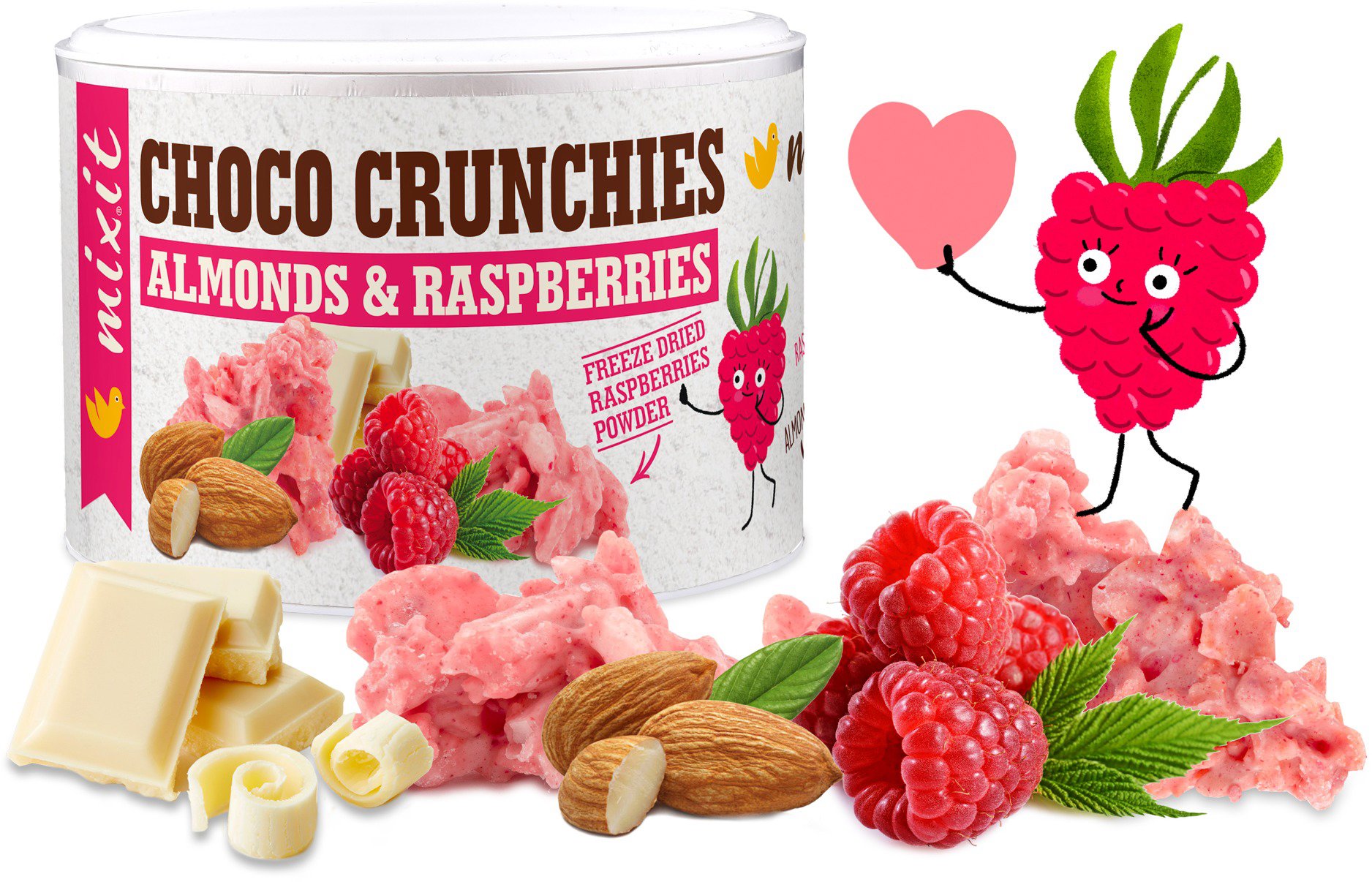 

Mixit chruncies - Malinové čokohrudky s mandlemi, 140 g
