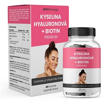 

MOVit Energy Kyselina hyaluronová + Biotin Premium, 60 tobolek