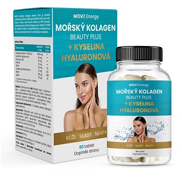 

MOVit Energy Mořský Kolagen Beauty Plus + Kyselina hyaluronová, 90 tablet