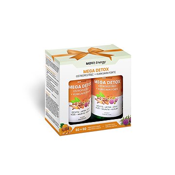 

MOVit Energy Dárkové Balení Mega Detox Ostropestřec + Kurkumin Forte 60+60 kapslí