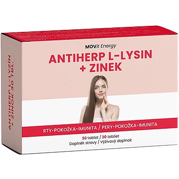 

MOVit Energy AntiHerp L-Lysin + Zinek, 30 tablet