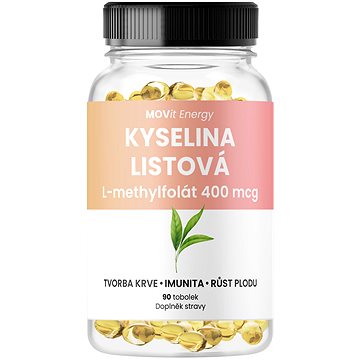 

MOVit Energy Kyselina Listová L-methylfolát 400 µg, 90 tobolek