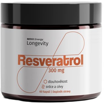 

MOVit Energy Longevity - Resveratrol 300 mg, 60 kapslí