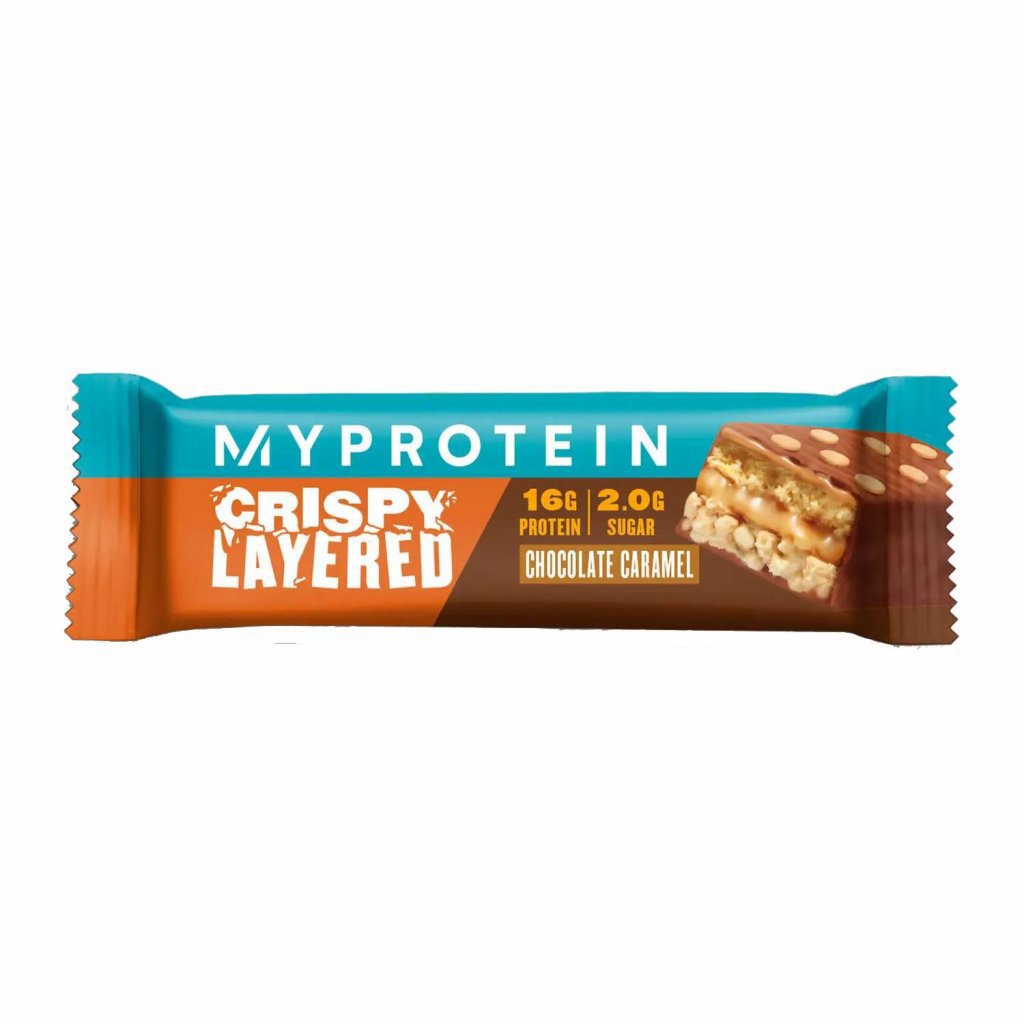 

MyProtein Crispy Layered Bar, 58 g Čokoláda/Karamel