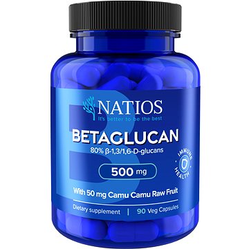 

NATIOS Betaglucan s Camu Camu, 500 mg, 90 veganských kapslí