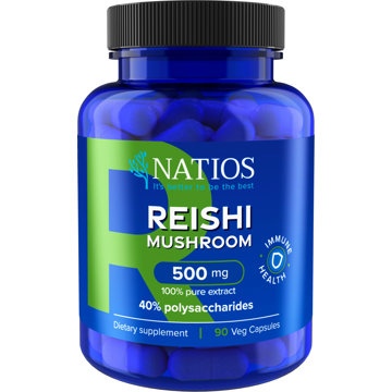 

NATIOS Reishi Extract, 500 mg, 40% polysaccharides, 90 veganských kapslí