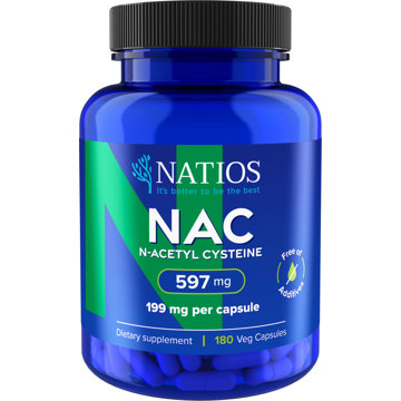 

NATIOS N-Acetyl Cysteine, NAC, 199 mg, 180 veganských kapslí