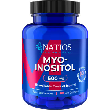 

NATIOS Myo-Inositol, 500 mg, 90 veganských kapslí