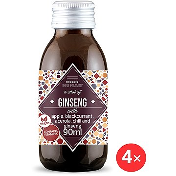 

Organic Human Ginseng ženšen shot BIO 4 x 90 ml